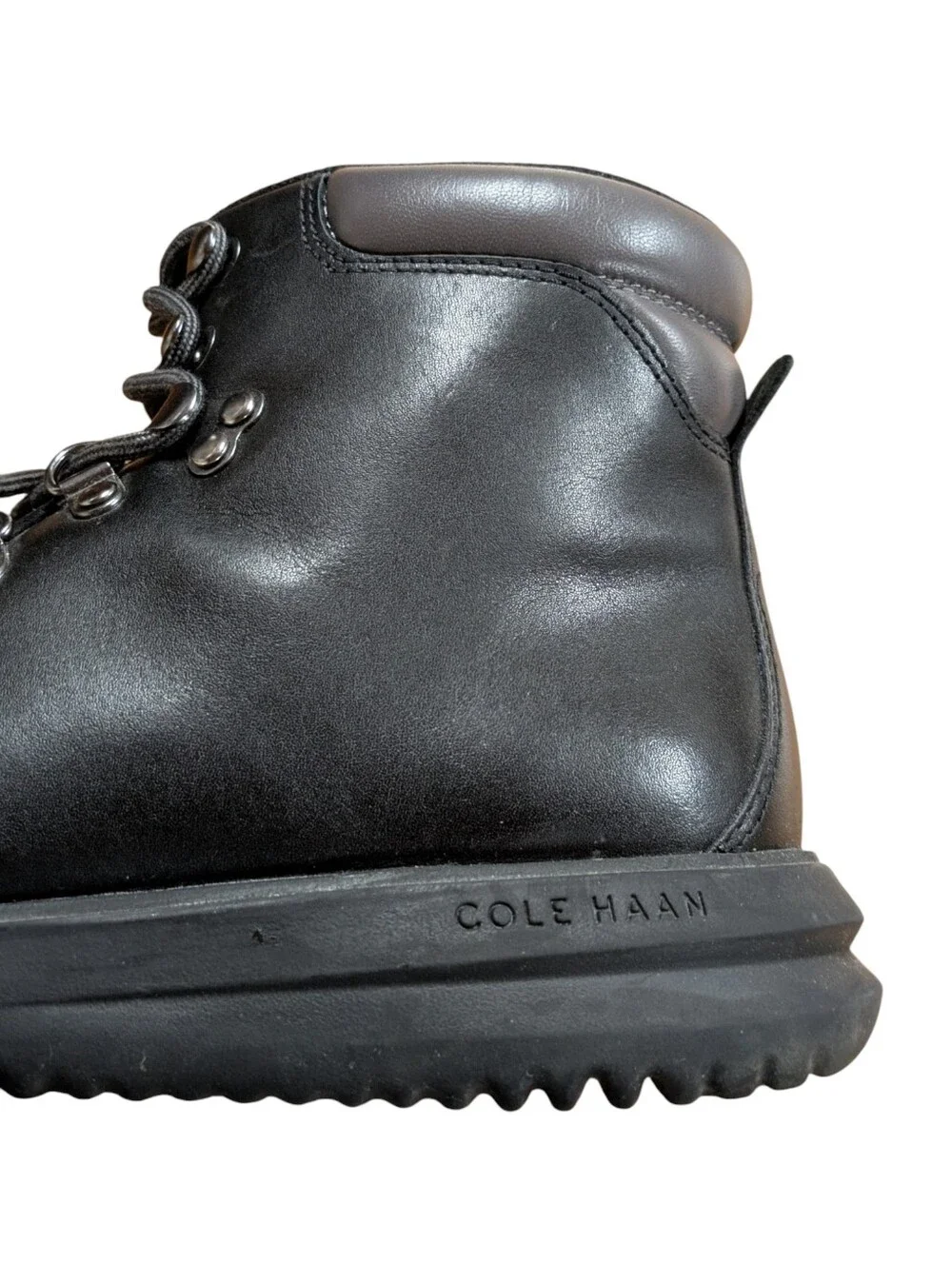 Cole Haan Grand+ Black Leather Boots Mens Size 10.5